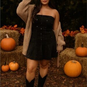 Wild Fable Black Strapless Dress